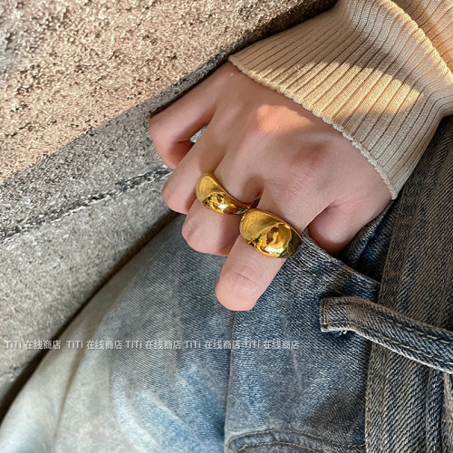 博主同款 小衆設計歐美ins冷淡風金屬高級感開口戒指可調節食指戒 博主同款 小衆設計歐美ins冷淡風金屬高級感開口戒指可調節食指戒