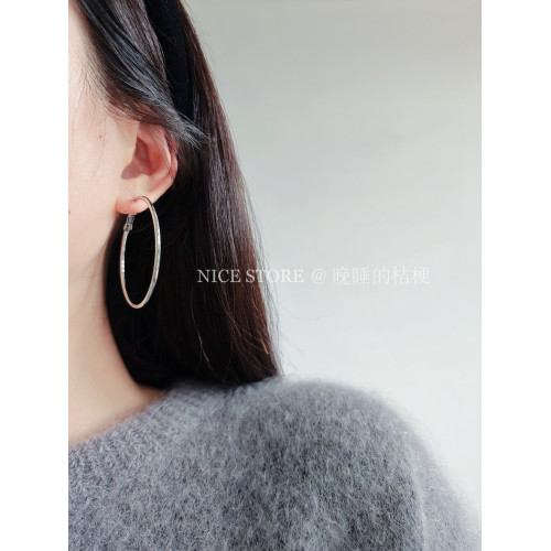 晚睡的桔梗｜經典素圈 基礎高級感圈圈耳飾2025新款百搭耳圈耳環