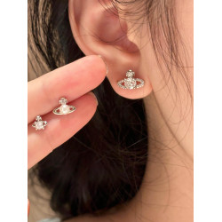 西太後土星珍珠耳釘三件套裝女S925銀洋氣小衆設計高級感耳環耳飾