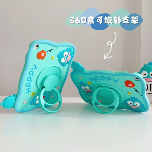 可愛卡通360旋轉iPad Air4保護套mini6平板殼pro11矽膠套2022新款iPad10十代10.2寸9防摔7適用蘋果air2軟殼5