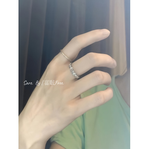 富眠Free 滿天星戒指女鈦鋼不掉色滿鑽ins冷淡風情侶對戒食指指環 富眠Free 滿天星戒指女鈦鋼不掉色滿鑽ins冷淡風情侶對戒食指指環