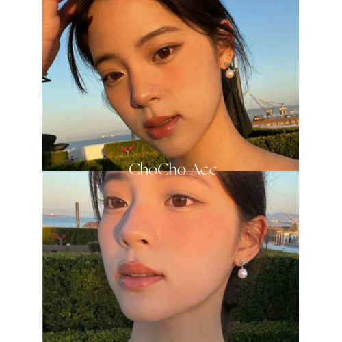 chocho/歐陽娜娜同款珍珠耳環小衆設計高級感百搭個性耳釘耳飾女 chocho/歐陽娜娜同款珍珠耳環小衆設計高級感百搭個性耳釘耳飾女