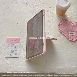 odd「Y＋3折繙蓋薔薇粉」春日pro11/air6ipad2025連體平板殼橫屏/竪屏10.2/5代9.7寸亞克力全包保護套MINI6/7