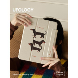 Ufology原創適用ipadair6保護殼pro2024平板mini6保護套air4/5磁吸全包mini7筆槽11寸13寸蘋果7/8/9/10臘腸狗