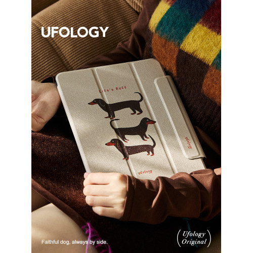 Ufology原創適用ipadair6保護殼pro2024平板mini6保護套air4/5磁吸全包mini7筆槽11寸13寸蘋果7/8/9/10臘腸狗