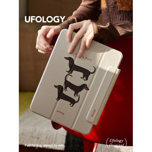 Ufology原創適用ipadair6保護殼pro2024平板mini6保護套air4/5磁吸全包mini7筆槽11寸13寸蘋果7/8/9/10臘腸狗