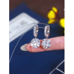 高級感銀色鑽球耳釦耳環女設計感網紅百搭耳飾簡約防過敏大氣耳墜