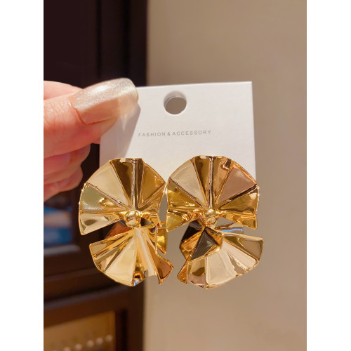 歐美復古金屬幾何不規則耳環女小衆設計感氣質誇張耳釘輕奢耳飾