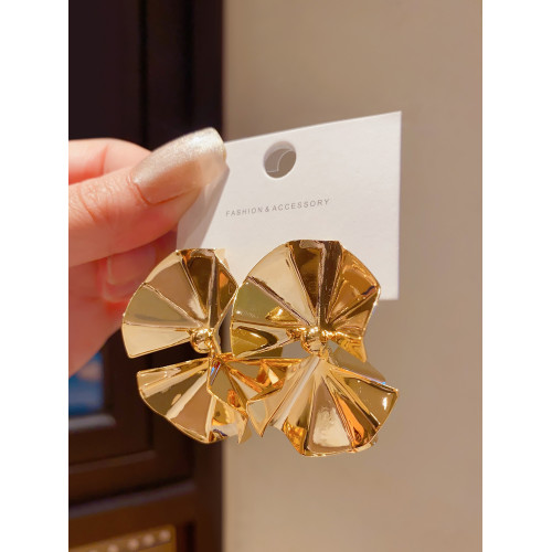 歐美復古金屬幾何不規則耳環女小衆設計感氣質誇張耳釘輕奢耳飾