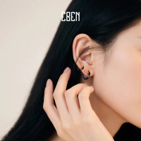 醫用鈦鋼素圈耳環女鈦合金耳釦養耳洞耳圈男睡覺免摘耳骨釘耳飾品