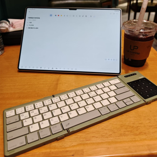 耐爾金折疊鍵盤適用蘋果ipad平板藍牙無線觸控板手機筆記型電腦