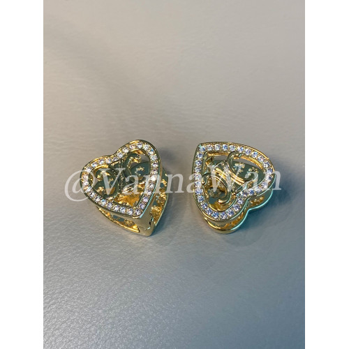 VanWan兩戴！法式Ce凱門愛心閃鑽耳環26新雙面戴耳環高級耳釘百搭