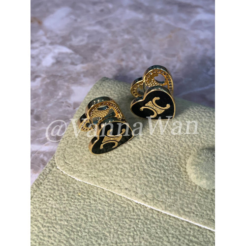 VanWan兩戴！法式Ce凱門愛心閃鑽耳環26新雙面戴耳環高級耳釘百搭