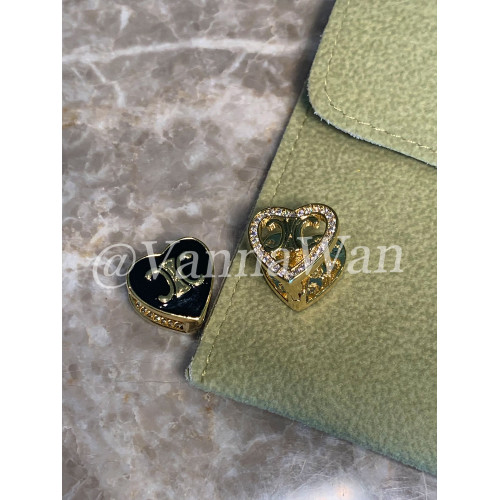 VanWan兩戴！法式Ce凱門愛心閃鑽耳環26新雙面戴耳環高級耳釘百搭