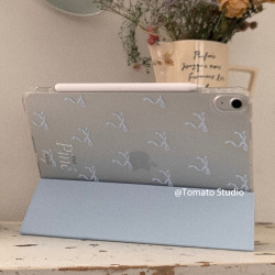 韓國ins小衆chic淡藍蝴蝶結iPad蘋果10代M310.9寸保護套A16平板pro11寸2025全包邊air7/6/5帶筆槽軟殼防摔