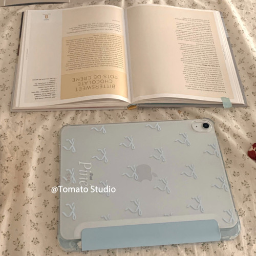 韓國ins小衆chic淡藍蝴蝶結iPad蘋果10代M310.9寸保護套A16平板pro11寸2025全包邊air7/6/5帶筆槽軟殼防摔