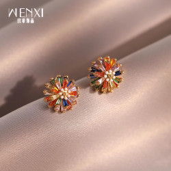 多巴胺耳環獨特漂亮菸花耳釘女小衆設計感高級秋冬2026巨好看耳飾