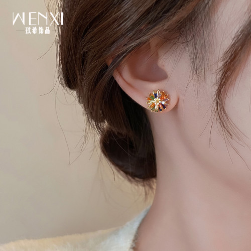 多巴胺耳環獨特漂亮菸花耳釘女小衆設計感高級秋冬2026巨好看耳飾