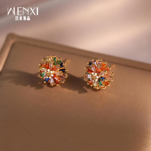 多巴胺耳環獨特漂亮菸花耳釘女小衆設計感高級秋冬2026巨好看耳飾