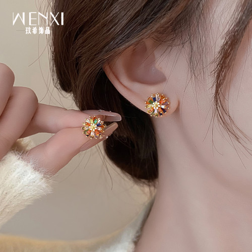 多巴胺耳環獨特漂亮菸花耳釘女小衆設計感高級秋冬2026巨好看耳飾