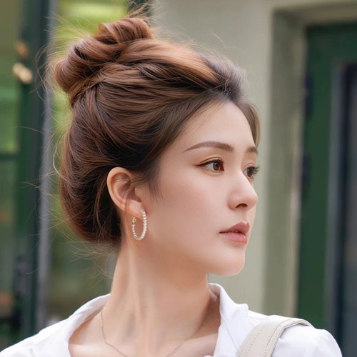 珍珠圓圈耳環女2026新款爆款大耳圈高級感輕奢耳釘巨好看圈圈耳飾