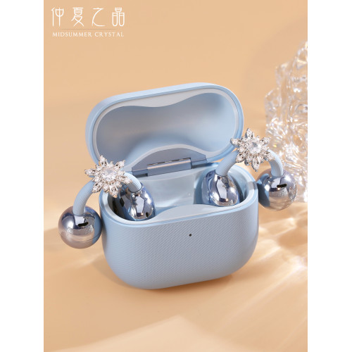 雪花耳夾式耳機鑽釦可蓋適用華爲freeclip2二代耳飾裝飾配飾飾品 雪花耳夾式耳機鑽釦可蓋適用華爲freeclip2二代耳飾裝飾配飾飾品