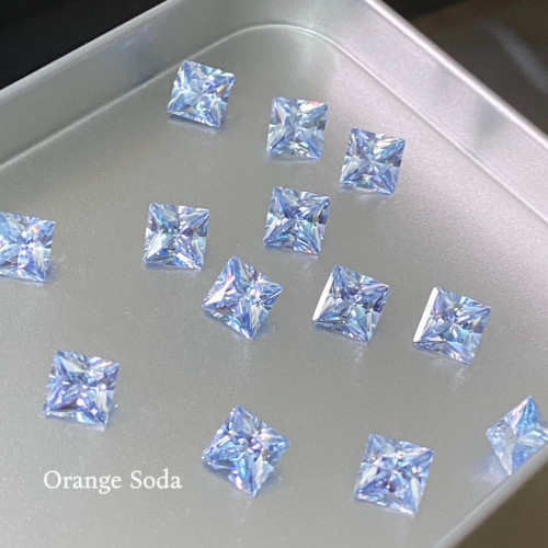 OrangeSoda海島方形鈦合金內螺旋耳骨釘爆閃耳蝸釘女養耳洞耳釘