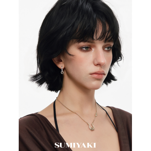 SUMIYAKI 馬蹄釦系列輕奢鑲鑽耳環招財納福轉運珠耳釦復古U型耳圈 SUMIYAKI 馬蹄釦系列輕奢鑲鑽耳環招財納福轉運珠耳釦復古U型耳圈