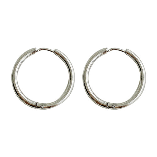 DOUDOU韓國氣質ins圓圈小鋼環耳環龐克港風鈦鋼耳圈耳飾男女