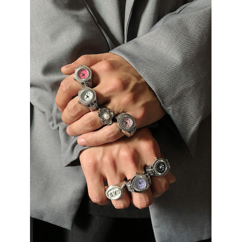 SAZ 手錶戒指男土酷原宿ins風潮流韓版復古創意裝飾可調節食指環 SAZ 手錶戒指男土酷原宿ins風潮流韓版復古創意裝飾可調節食指環