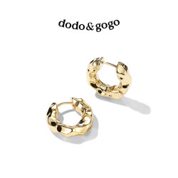 DODOGOGO熔巖耳釦圈圈耳環2026新款爆款輕奢耳釘氣質輕奢素圈耳飾