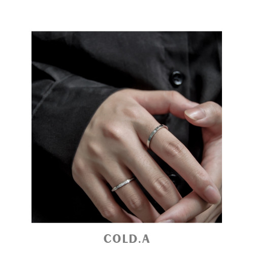 誓約丁達爾效應玫瑰金鈦鋼戒指不掉色男女對戒情侶款小衆設計尾戒