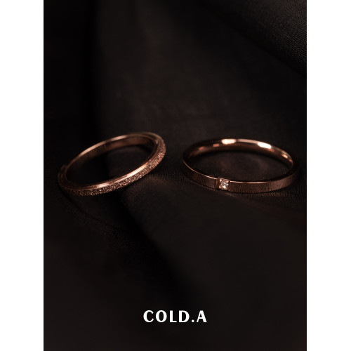 誓約丁達爾效應玫瑰金鈦鋼戒指不掉色男女對戒情侶款小衆設計尾戒