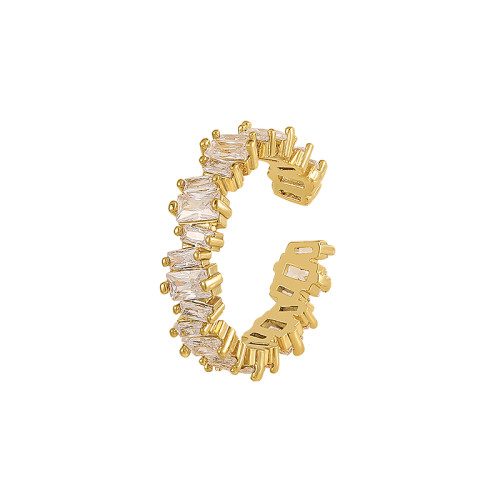 金色高級感鋯石開口戒指女2026新款爆款食指環輕奢小衆設計飾品