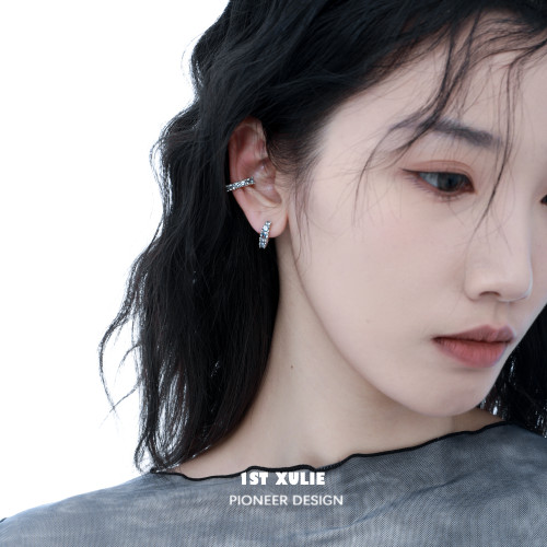 冰島系列耳掛耳釦小衆設計冷淡風耳夾高級感耳環甜酷鋯石耳飾男女 冰島系列耳掛耳釦小衆設計冷淡風耳夾高級感耳環甜酷鋯石耳飾男女