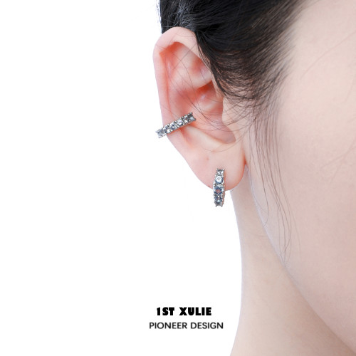 冰島系列耳掛耳釦小衆設計冷淡風耳夾高級感耳環甜酷鋯石耳飾男女 冰島系列耳掛耳釦小衆設計冷淡風耳夾高級感耳環甜酷鋯石耳飾男女