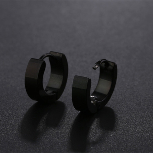 男生耳釦耳環耳釘耳圈2026新款爆款男士潮人女單隻黑色鈦鋼耳骨環 男生耳釦耳環耳釘耳圈2026新款爆款男士潮人女單隻黑色鈦鋼耳骨環