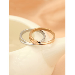 莫比烏斯環情侶戒指鈦鋼18k玫瑰金對戒男女小衆設計2022年新款潮