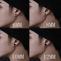 擰螺絲鈦鋼耳釘簡約2026新款爆款男士女個性網紅黑色耳環單隻耳飾