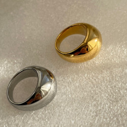 美絕～可水洗不掉色小衆金銀色復古洋氣大方品質感歐美誇張戒指女