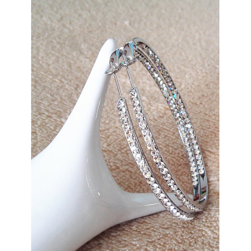 超閃內外鑽時尚氣質大耳環韓國圓環歐美誇張圈圈夜店個性耳圈網紅 超閃內外鑽時尚氣質大耳環韓國圓環歐美誇張圈圈夜店個性耳圈網紅