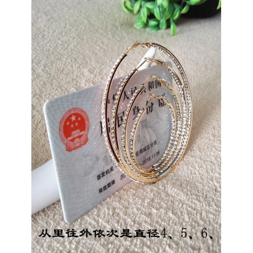 超閃內外鑽時尚氣質大耳環韓國圓環歐美誇張圈圈夜店個性耳圈網紅 超閃內外鑽時尚氣質大耳環韓國圓環歐美誇張圈圈夜店個性耳圈網紅