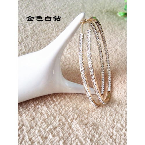超閃內外鑽時尚氣質大耳環韓國圓環歐美誇張圈圈夜店個性耳圈網紅 超閃內外鑽時尚氣質大耳環韓國圓環歐美誇張圈圈夜店個性耳圈網紅