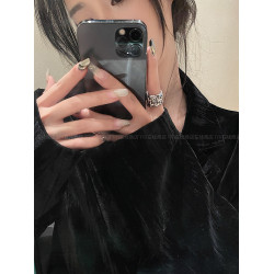 TiTi酷炸了~歐美高級個性誇張戒指女ins小衆設計冷淡風寬版食指戒