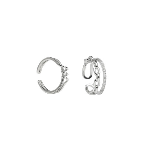 SUMIYAKI新款個性雙圈戒指女輕奢小衆精緻時尚設計冷淡風情侶對戒