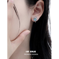 貓瞳/1STXULIE原創小耳釘小衆設計高級耳環甜酷925銀針貓眼耳飾女