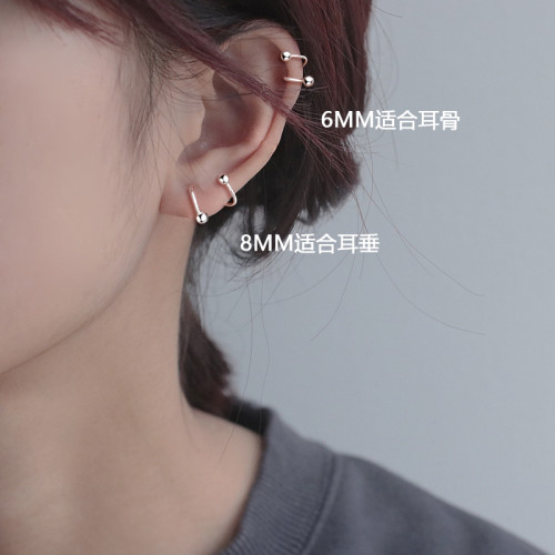 獨特S型耳骨釘女細針鈦鋼螺絲擰2025新款睡覺免摘簡約耳釘耳飾