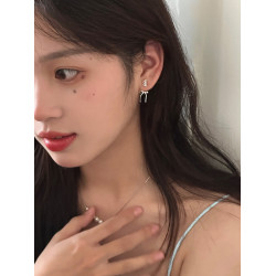 原創甜美蝴蝶結耳釘女純銀針絕美耳墜耳環2026新款爆款高級感耳飾