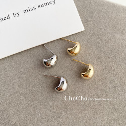 chocho/小水滴 高級感輕奢氣質簡約百搭金銀耳環女小衆冷淡風耳飾
