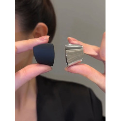 小衆設計個性大氣不對稱菱形耳釘時尚高級感冷淡風撞色獨特耳環女